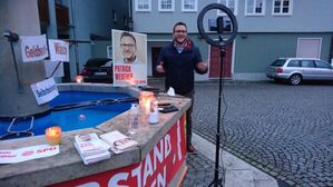 Patrick Wegener bei seiner Aschermittwochsrede – dieses Jahr digital