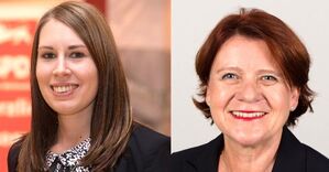 Generalsekretärin Luisa Boos und Annette Sawade MdB